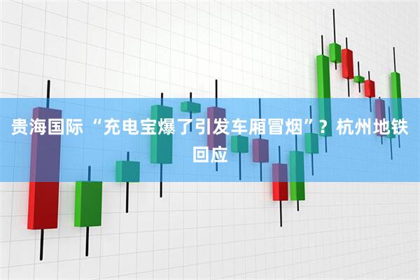 贵海国际 “充电宝爆了引发车厢冒烟”？杭州地铁回应